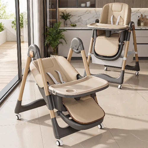 Chaise haute bébé évolutive avec balançoire intégré deux dans un