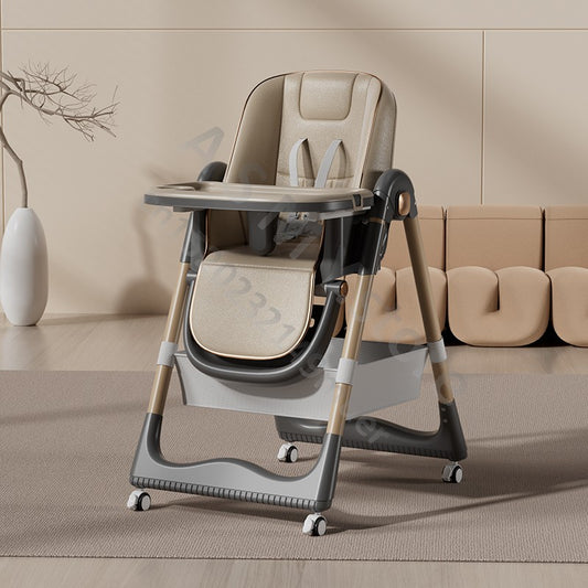 Chaise haute bébé évolutive beige