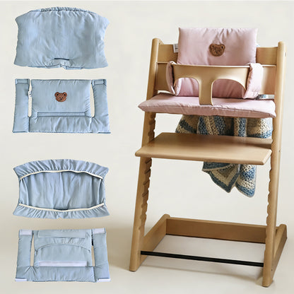 Chaise hasute coussin douceur ours bleu pâle