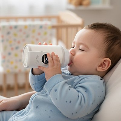 Chauffe biberon intelligent avec bébé dormeur