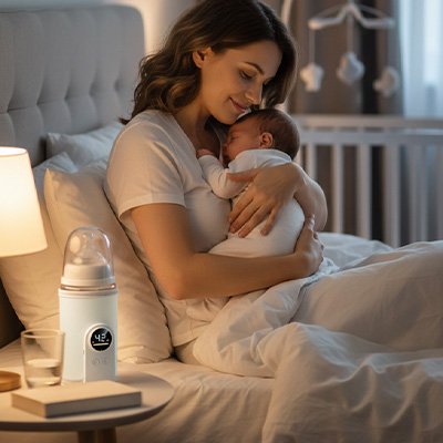 Chauffe biberon intelligent table chevet