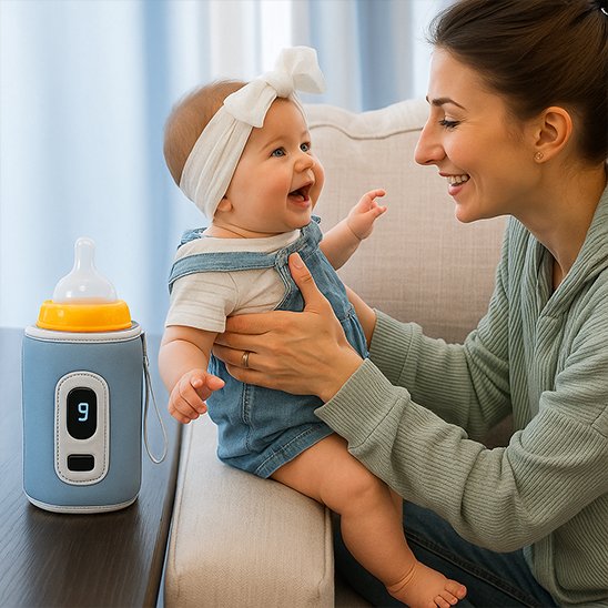 Chauffe biberon nomade avec maman