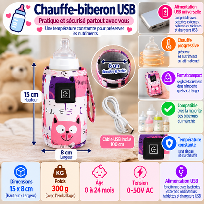 Chauffe biberon portable dimensions