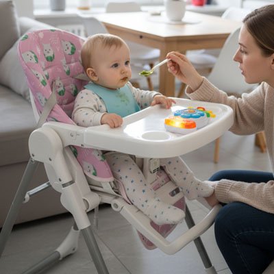 Coussin pour chaise haute avec bébé