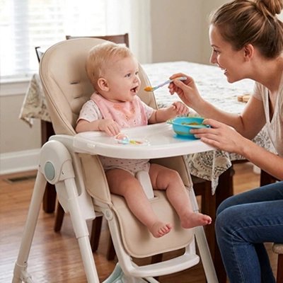 Coussin pour chaise haute confort sécurité avec maman