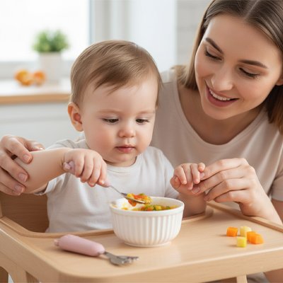 Couvert bébé​ Ergonomique rose