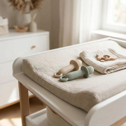 Couvert bébé ergonomique ver -beige