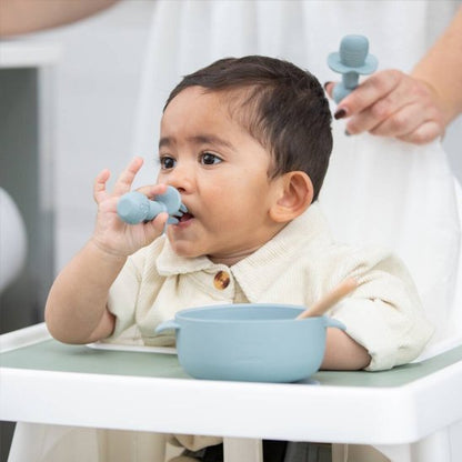 Couvert bébé silicone autonomie fourchette