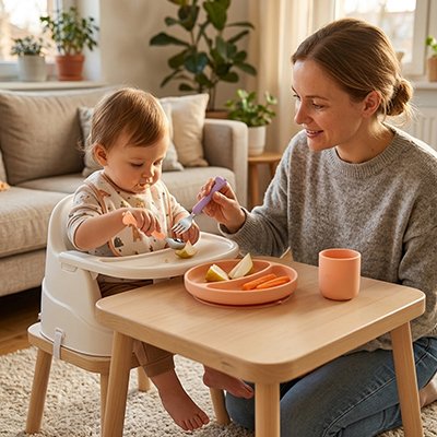 Couvert pour bébé​ avec maman