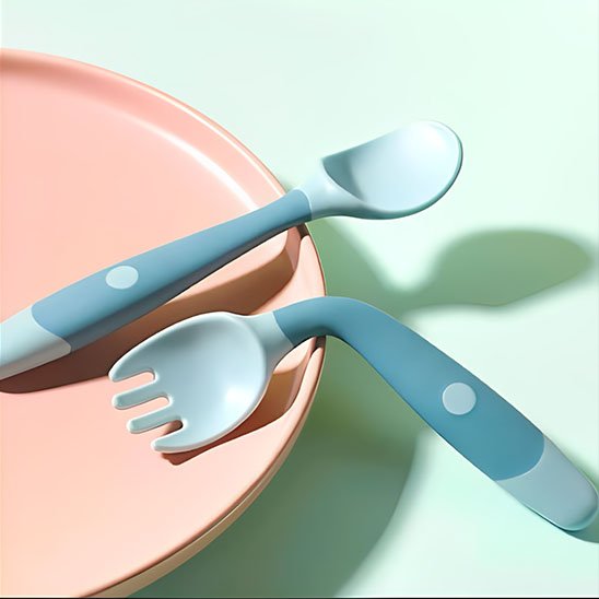 Couvert pour bébé bleu