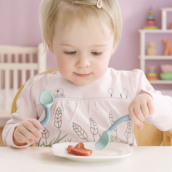 Couvert pour bébé vert