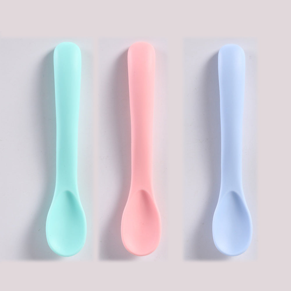 Couverts bébé ergonomiques cuillères trois couleurs
