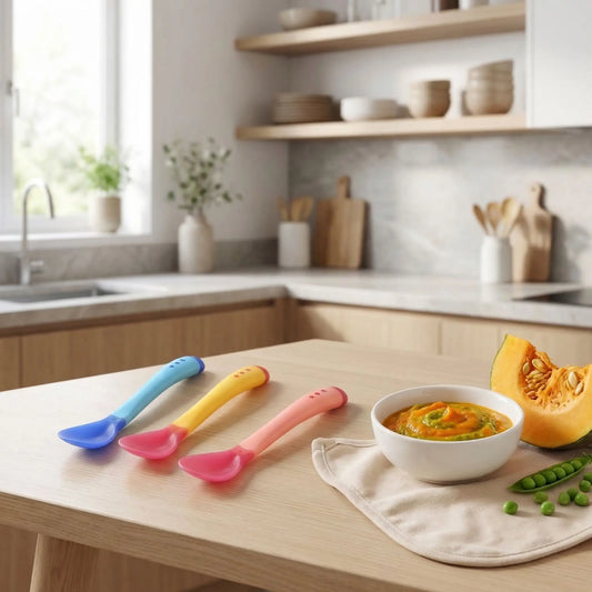 Cuillère bébé ergonomique sécuritée rose