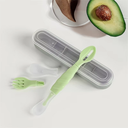Cuillère ergonomique bébé vert