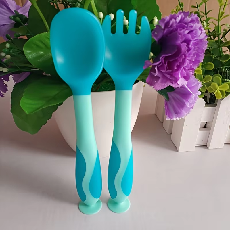 cuillère fourchette ventouse avec bouquet