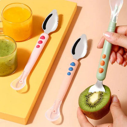 Cuillère pour Bébé pratique point bleu