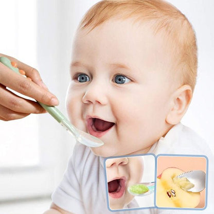 Cuillère pour Bébé pratique point orange