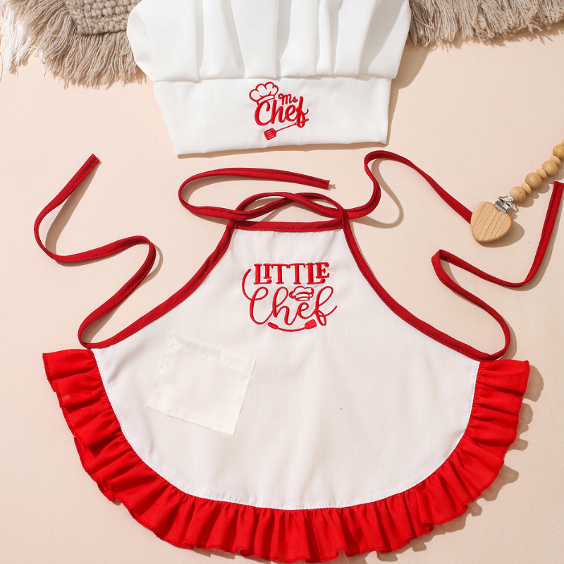 Dessin bavoir petit chef rouge