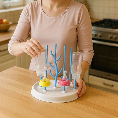 egouttoir biberon Mélodie jaune