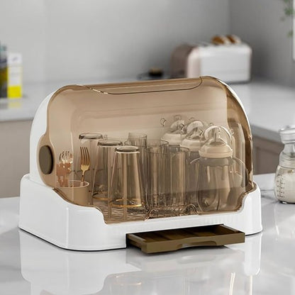 gouttoir biberon avec couvercle brun