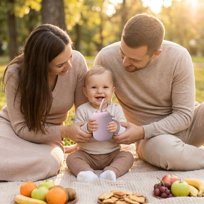 Gobelet anti fuite bébé rose pâle