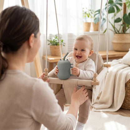 Gobelet anti fuite bébé gris