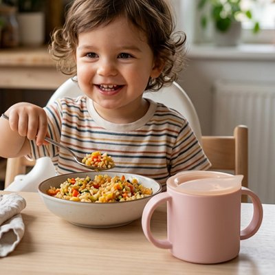 Gobelet bébé antifuite ergonomique avec poignés 
