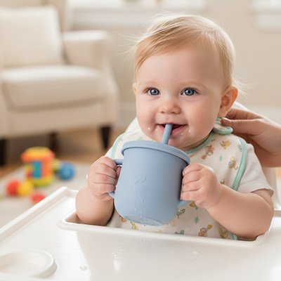 Gobelet bébé bleu pâle