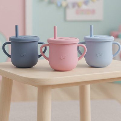 Gobelet bébé différentes couleurs pastel