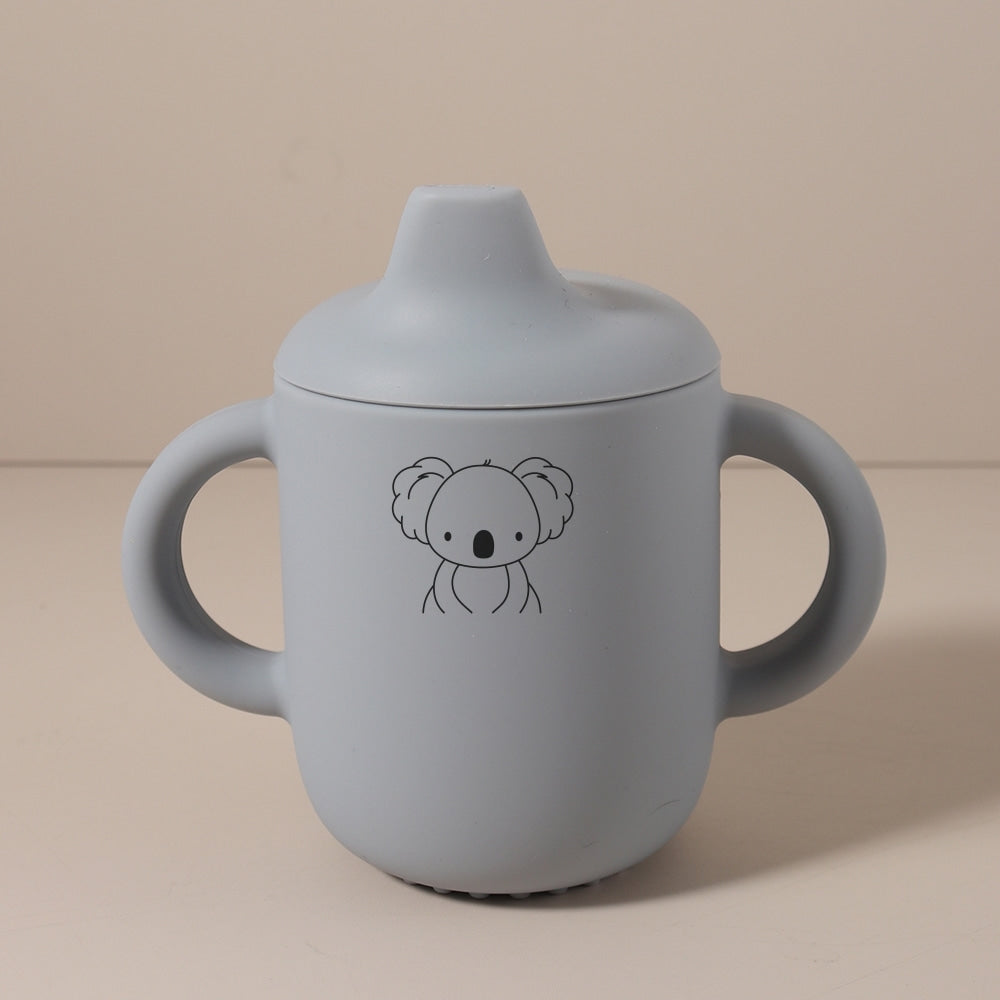Gobelet bébé personnalisé silicone koéla gris