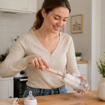 Goupillon biberon hygiène parfaite avec maman