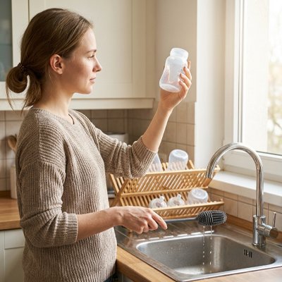 Goupillon biberon ultra efficace avec biberon