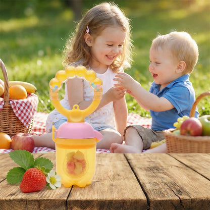 Grignoteuse bébé Charlie securitaire silicone sans BPA jaune