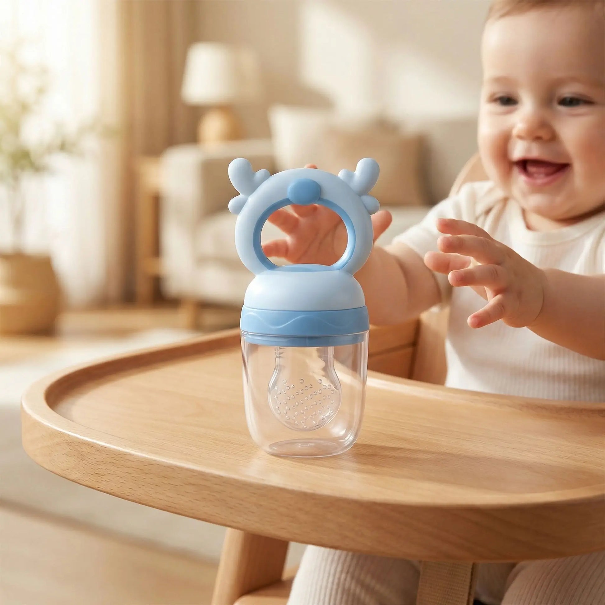 Grignoteuse bébé Marie Soleil confort anti étouffement bleu