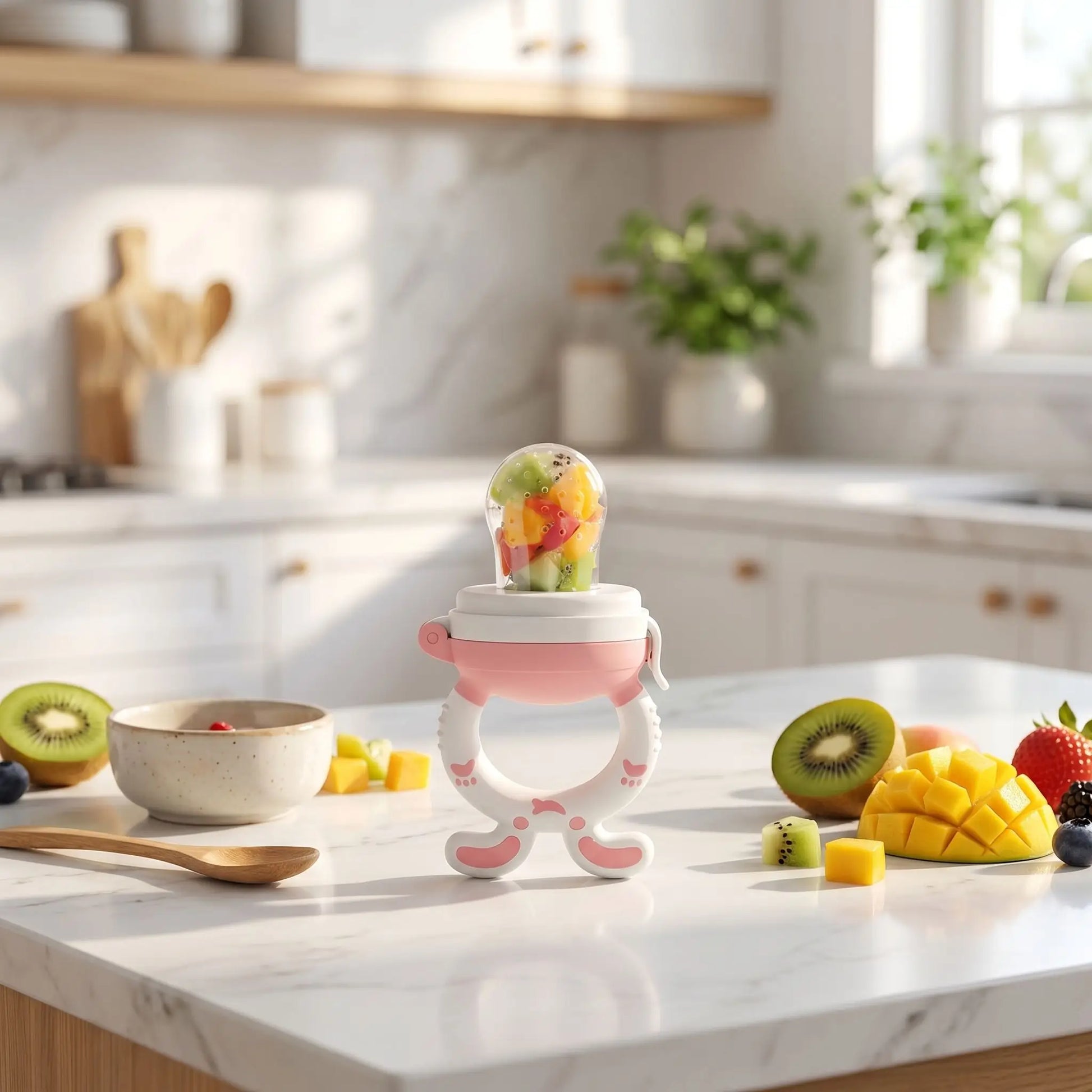 Grignoteuse bébé avis pédiatre avec fruits