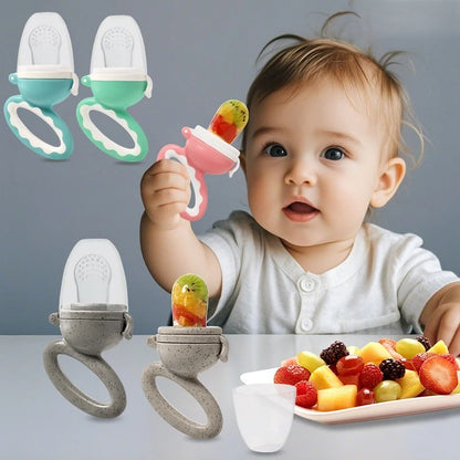 Grignoteuse bébé requin silicone avec fruits