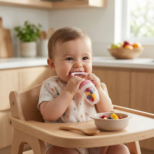 Grignoteuse bébé requin silicone-rose