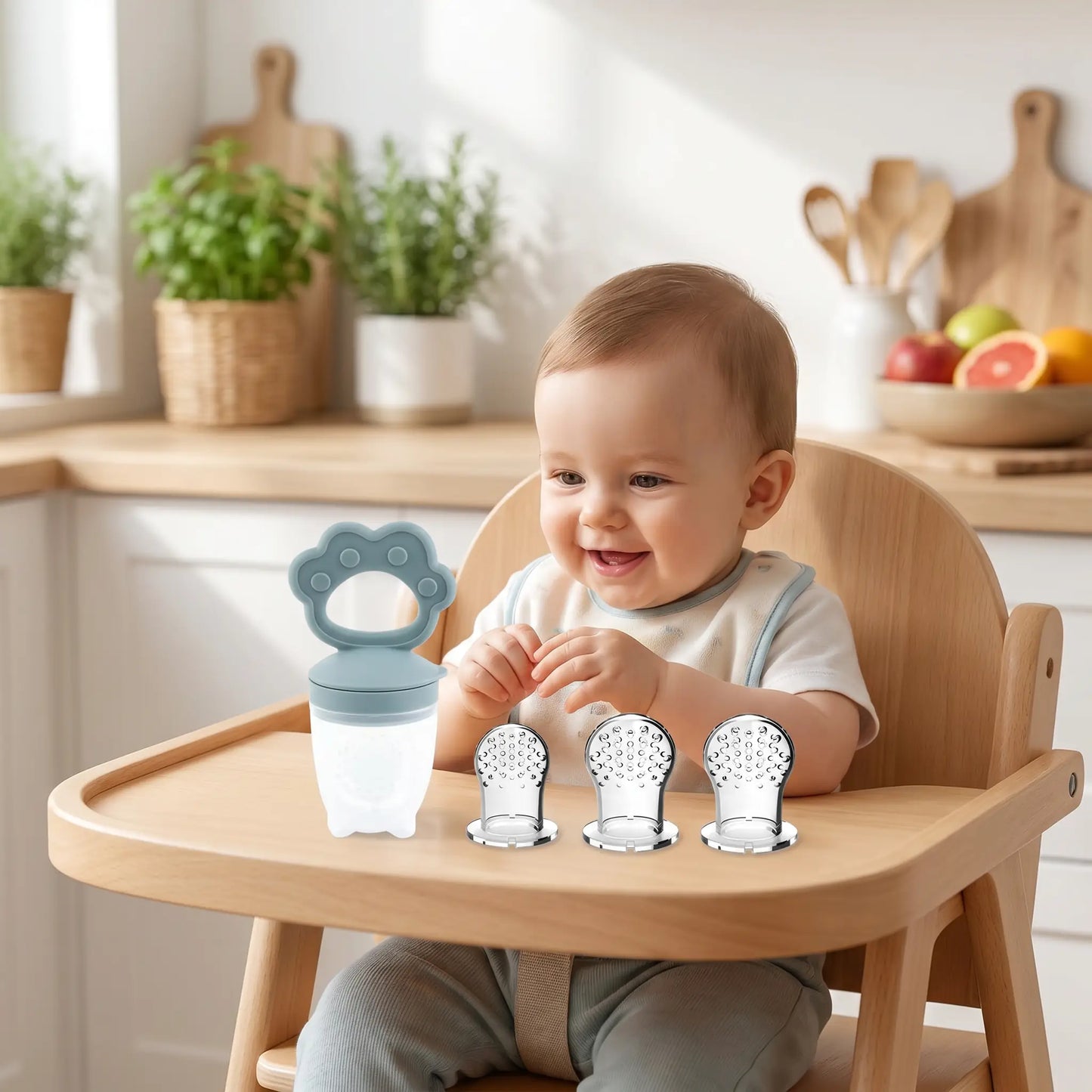 Grignoteuse bébé silicone sans bpa bleur