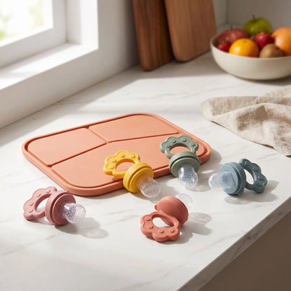 Grignoteuse bébé silicone sans bpa différentes couleurs