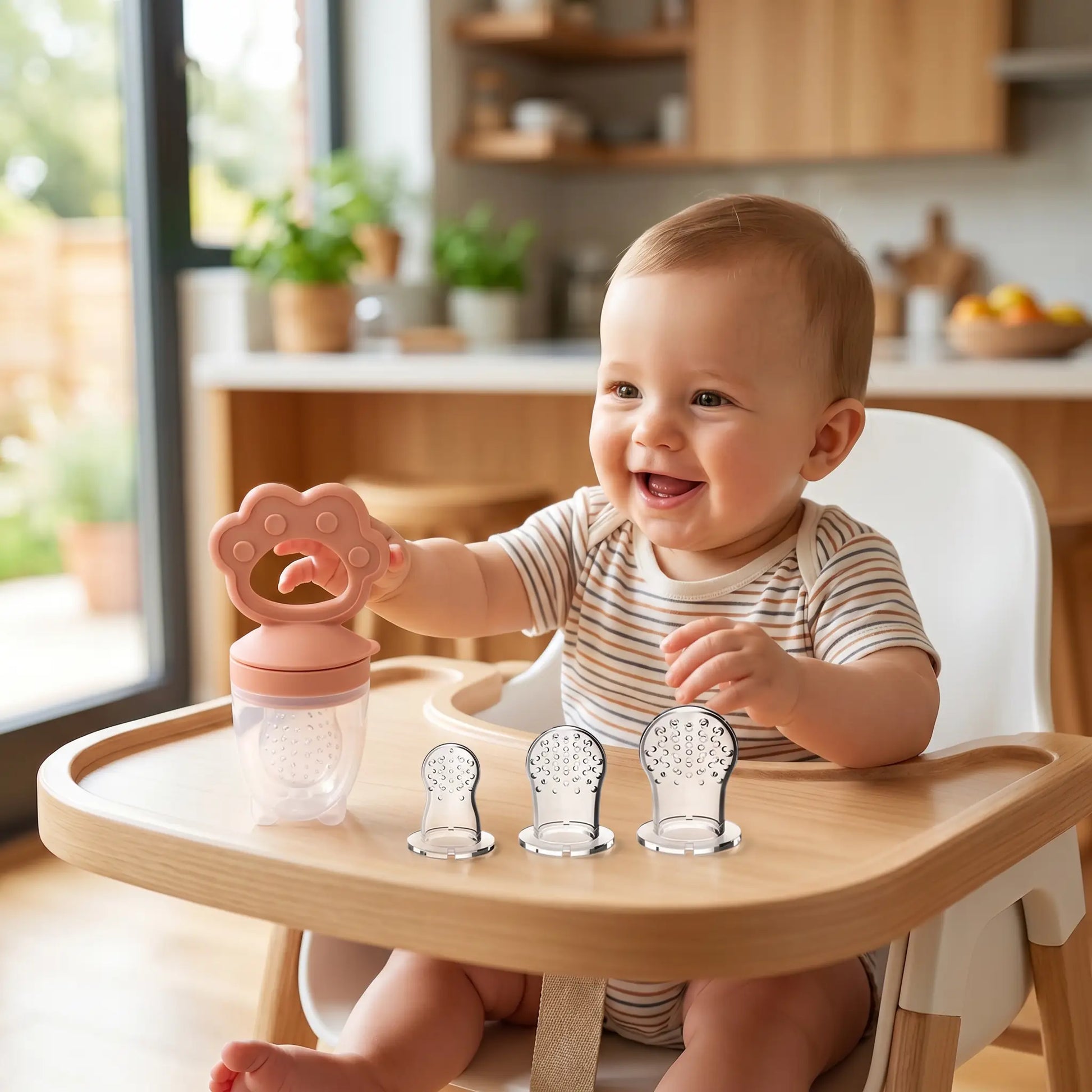 Grignoteuse pour bébé griffes roses