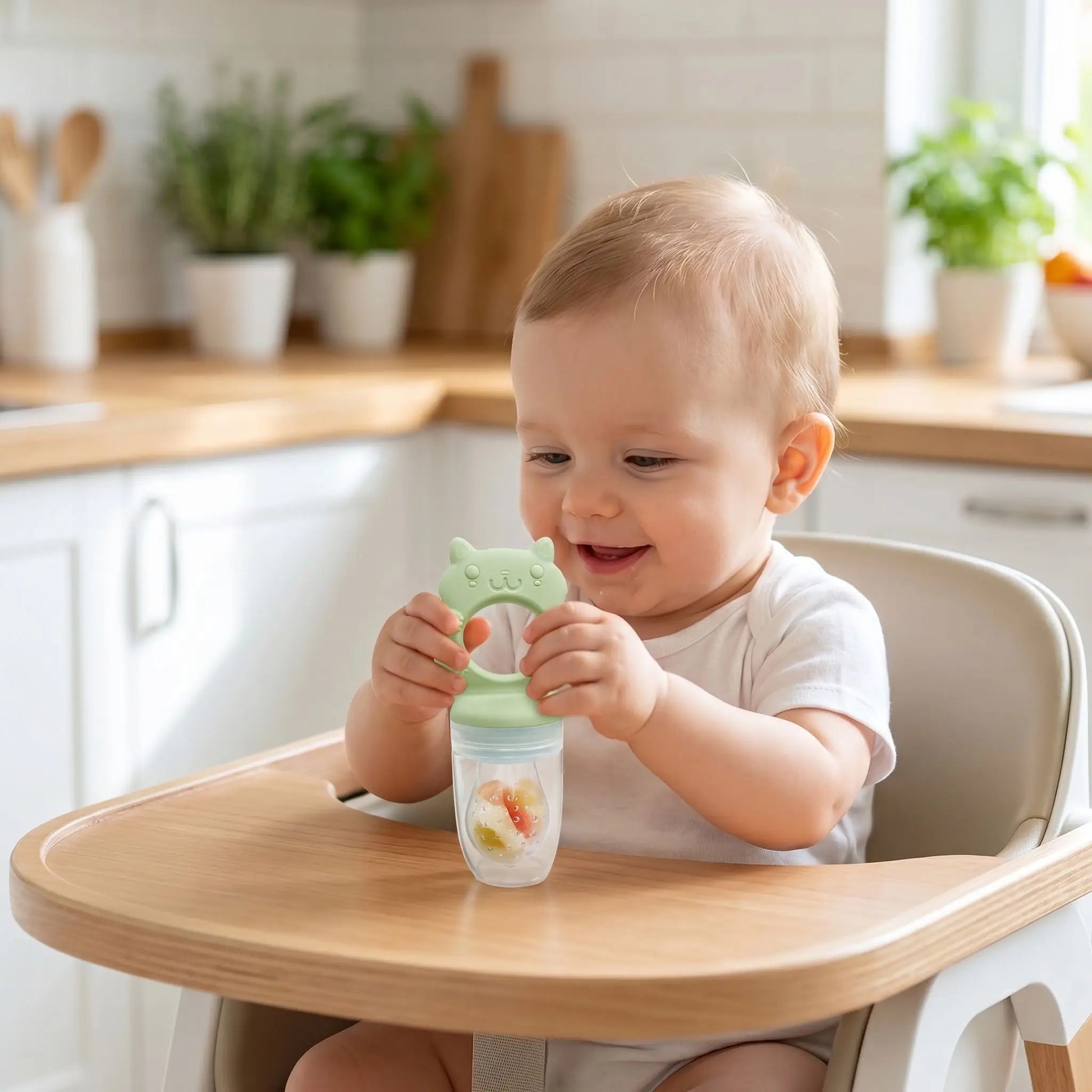 Grignoteuse pour bébé silicone vert