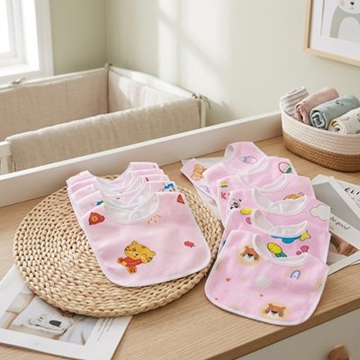 Lot de bavoirs bébé rose