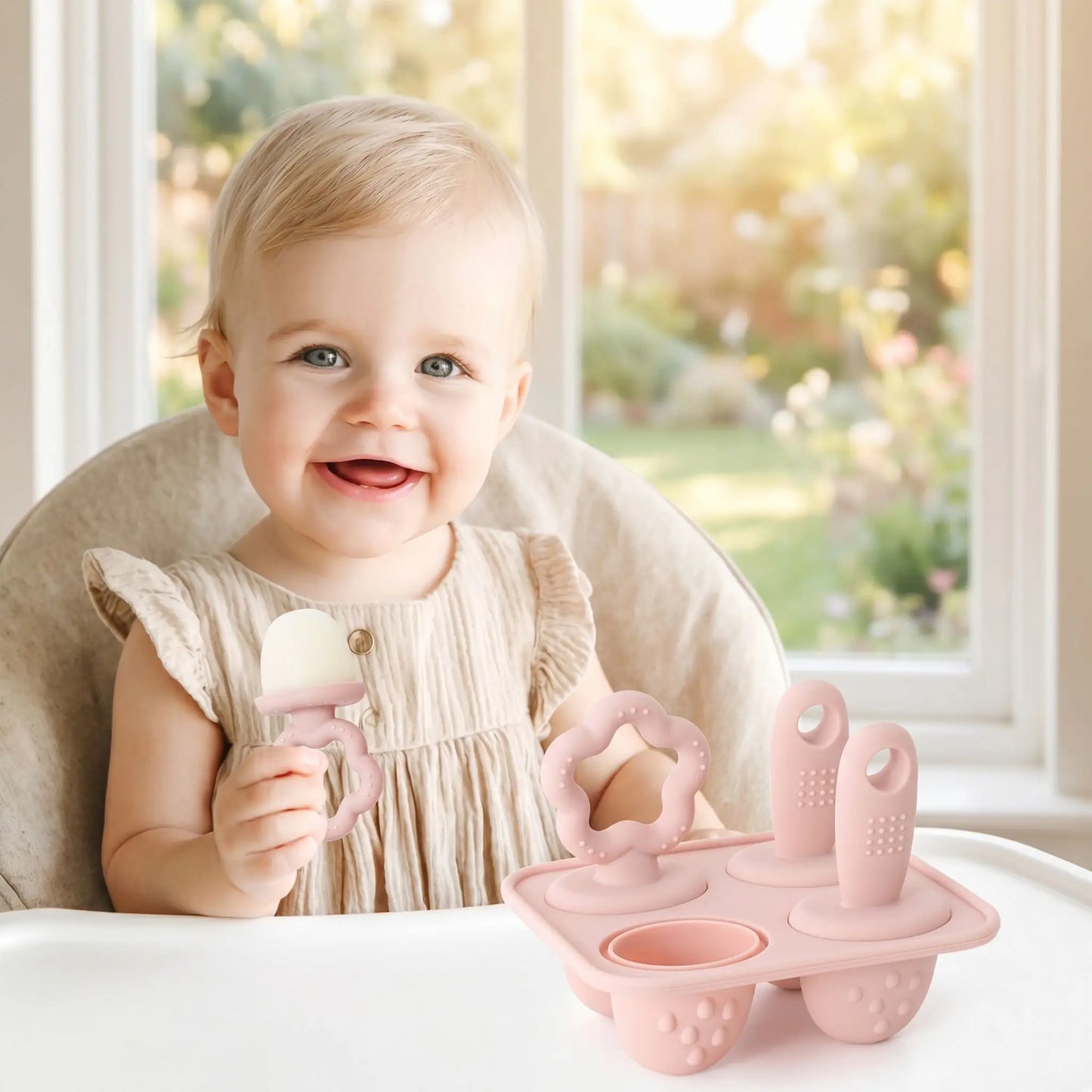 Moule à glace silicone rose