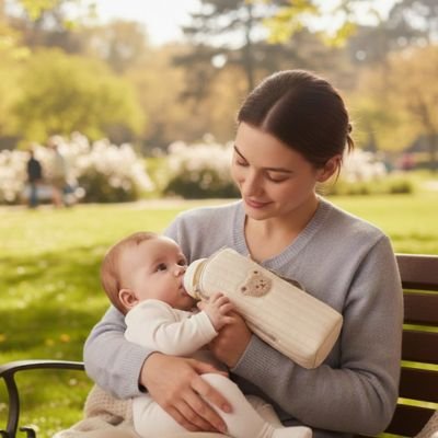 Porte biberon Matilda beige
