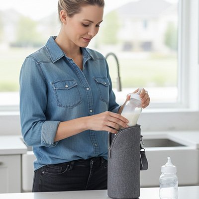 Porte biberon nomad gris