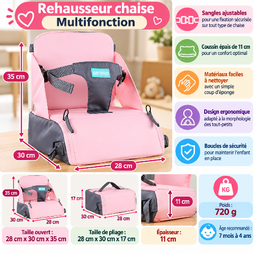 Rehausseur chaise multifonction dimensions