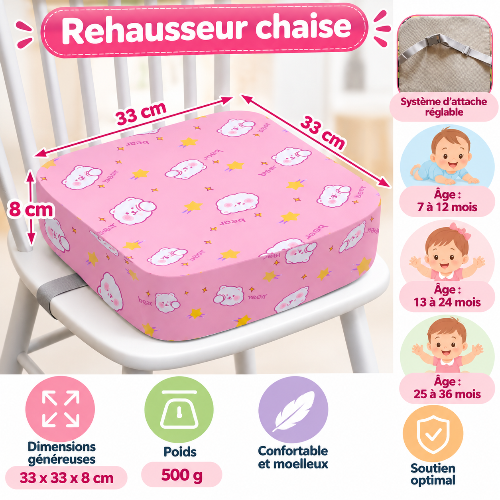 Rehausseur chaise nuage dimensions