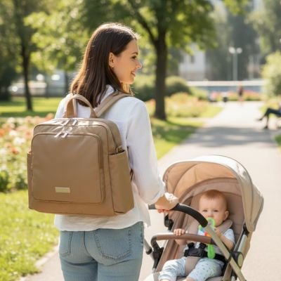 Sac à dos à langer adapté aux déplacements avec maman