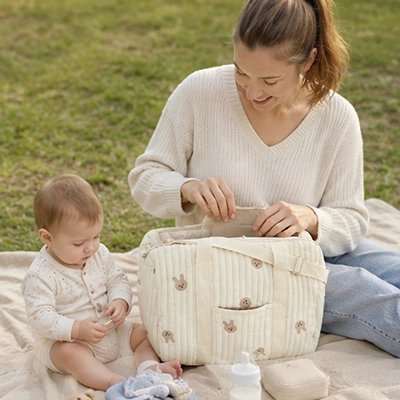 Sac à dos à langer bébé pratique et stylé lapin