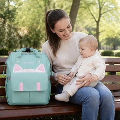Sac a dos a langer vert poche imperméable 
